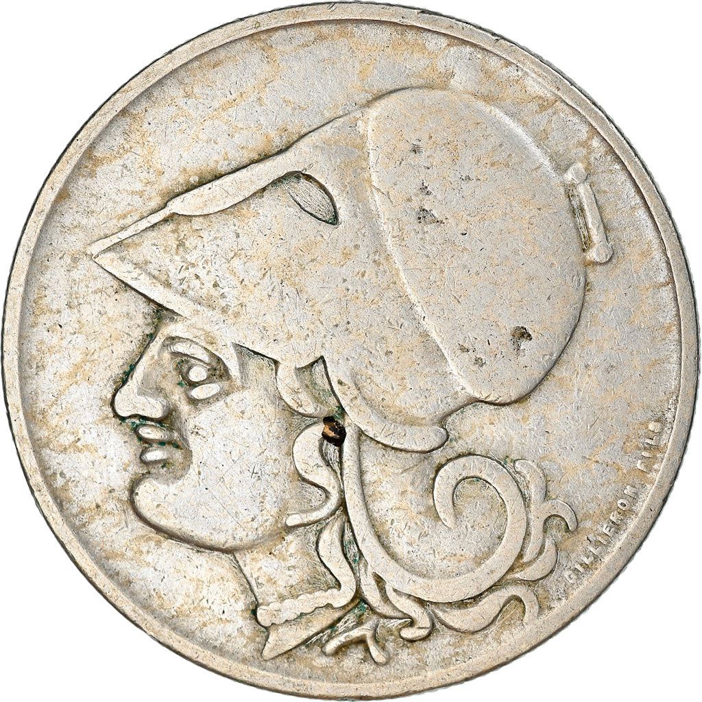 Greece 2 Drachmai Coin | Goddess Athena | KM70 | 1926