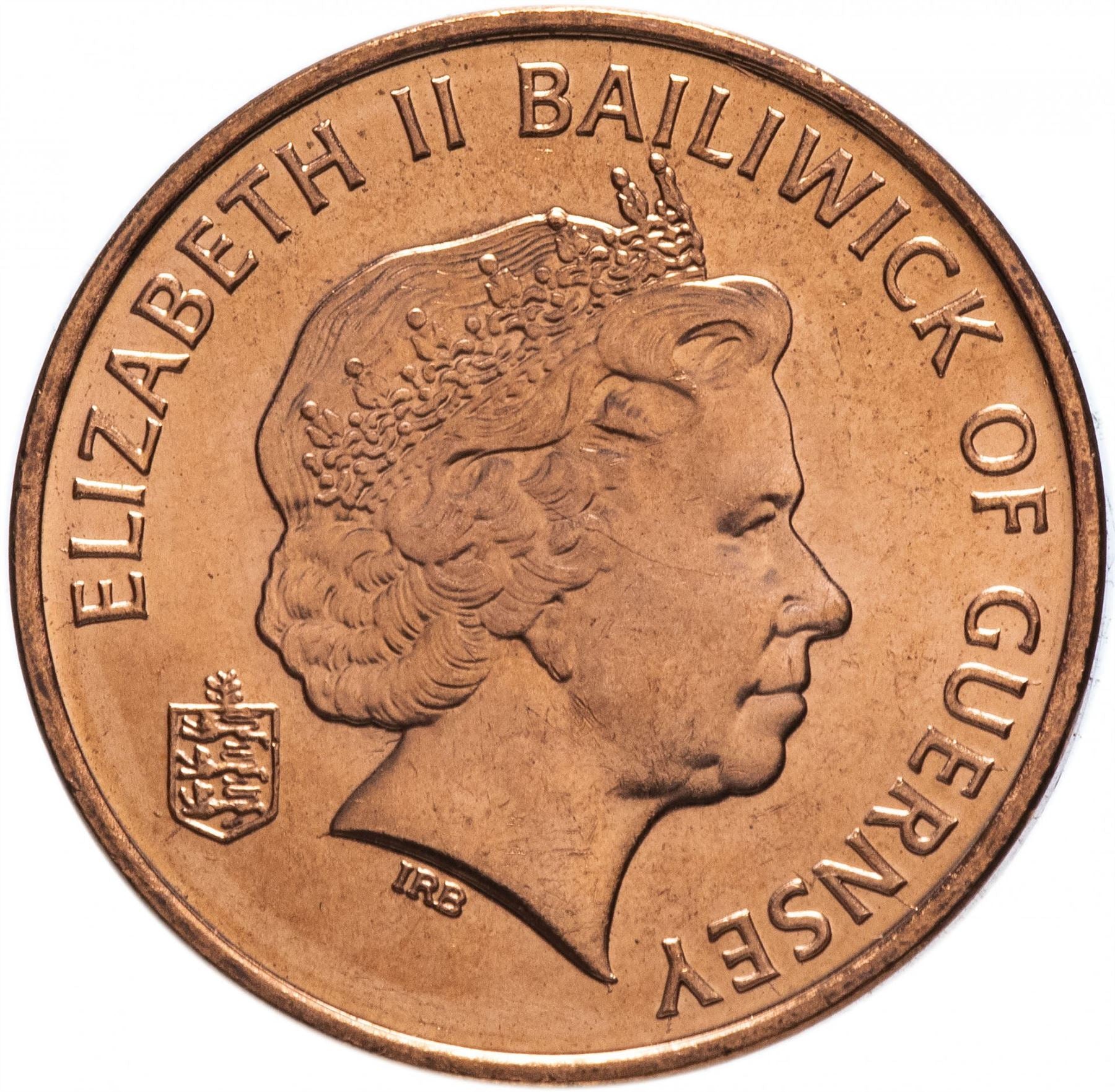 Guernsey Coin | 1 Penny | Queen Elizabeth II | Crab | KM89 | 1998 - 2012