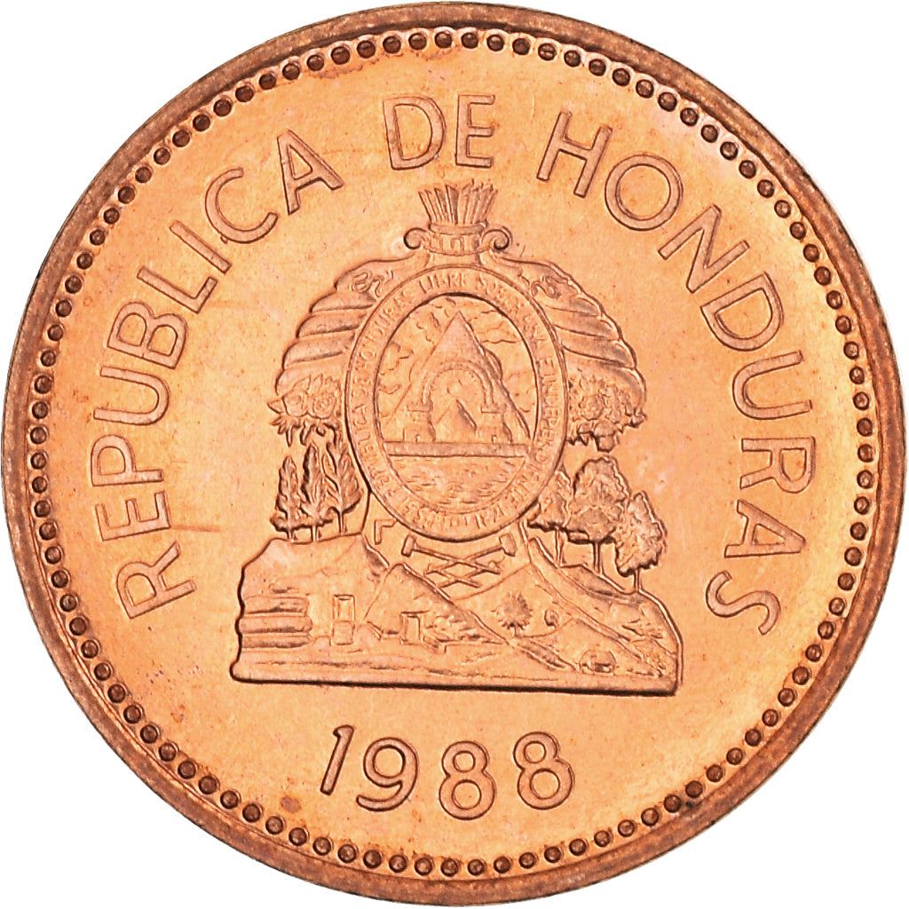 Honduras 1 Centavo Coin | Pyramid | Wreath | KM77b | 1988