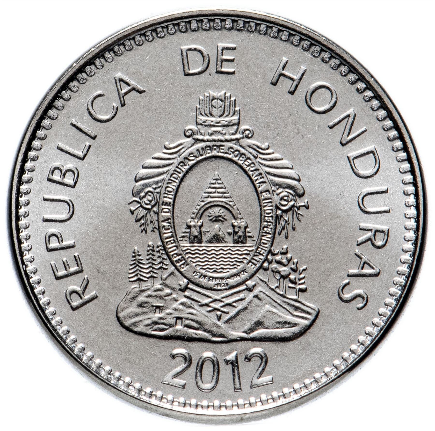 Honduras 20 Centavos Coin | Pyramid | Lempira | KM83a.2 | 1995 - 2016