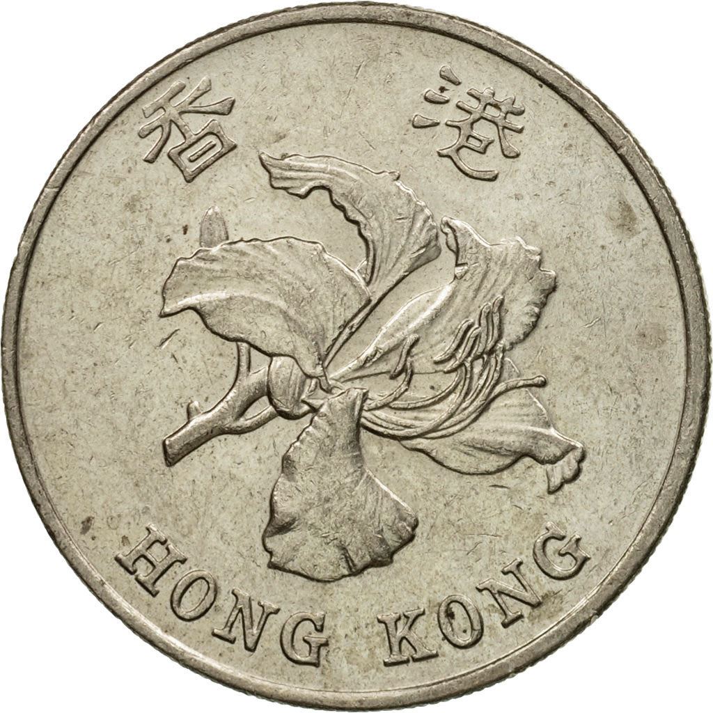 Hong Kong | 1 Dollar Coin | Orchid flower | Km:69A | 1994 - 2019