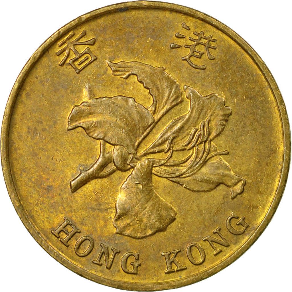 Hong Kong | 10 Cents Coin | Orchid flower | Km:66 | 1993 - 2017