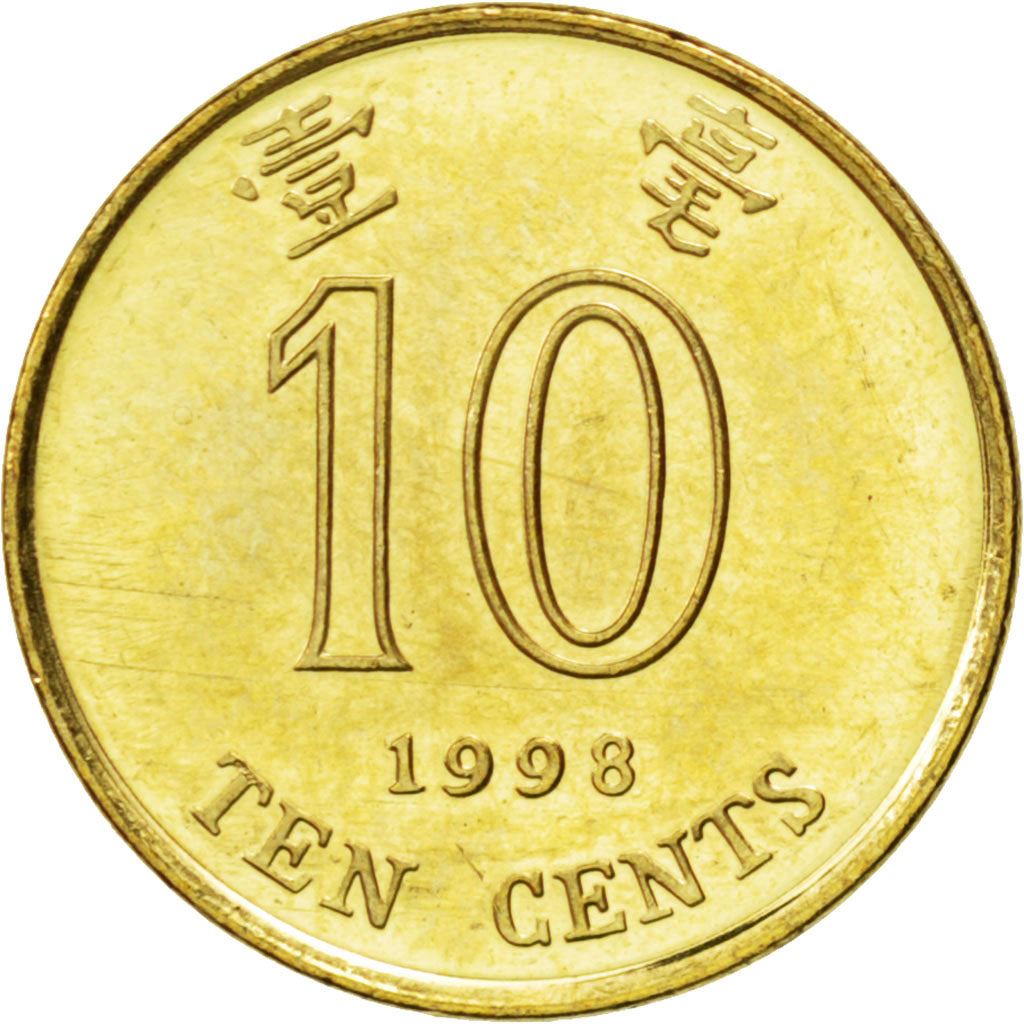 Hong Kong | 10 Cents Coin | Orchid flower | Km:66 | 1993 - 2017