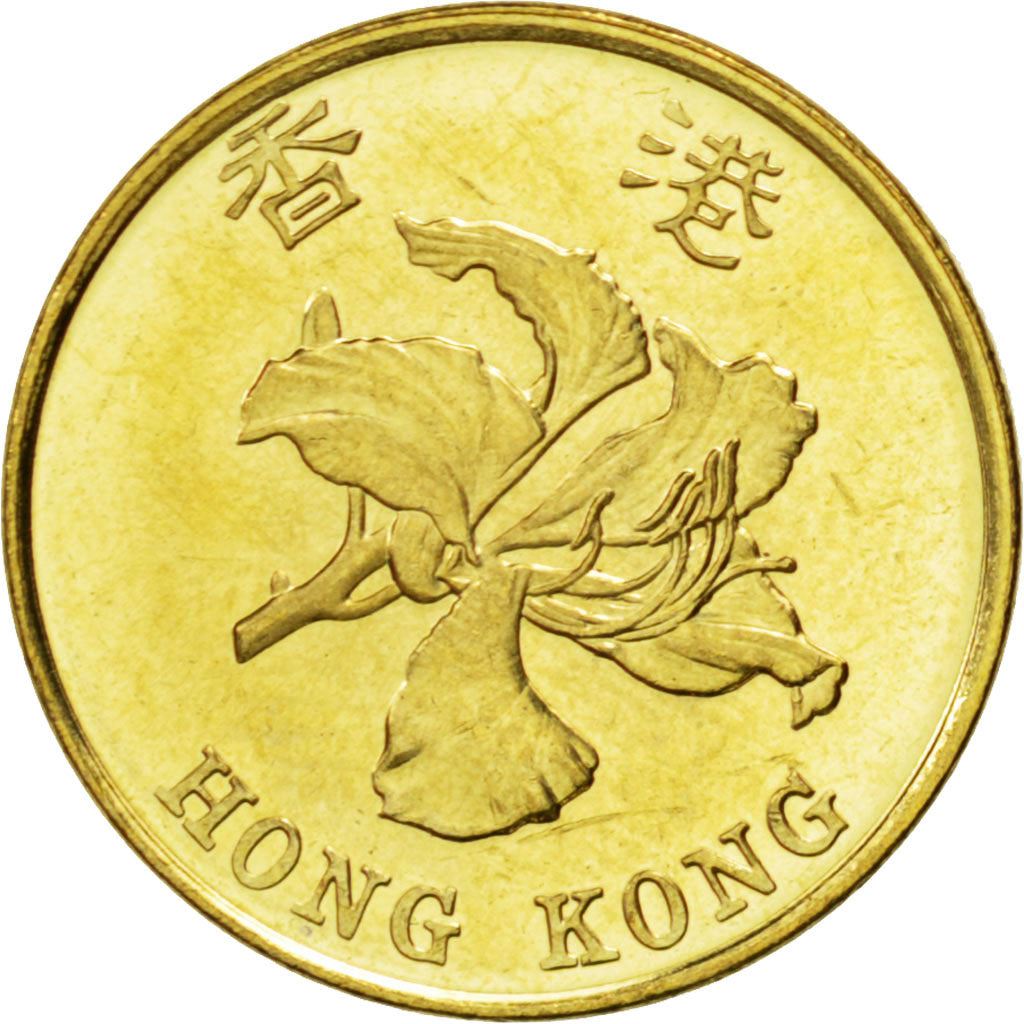 Hong Kong | 10 Cents Coin | Orchid flower | Km:66 | 1993 - 2017