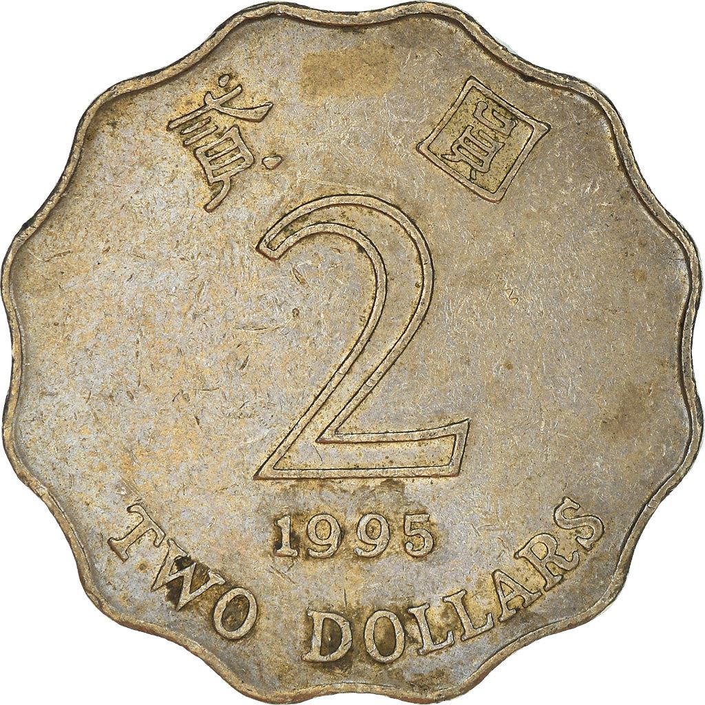 Hong Kong | 2 Dollars Coin | Orchid flower | Km:64 | 1993 - 2019