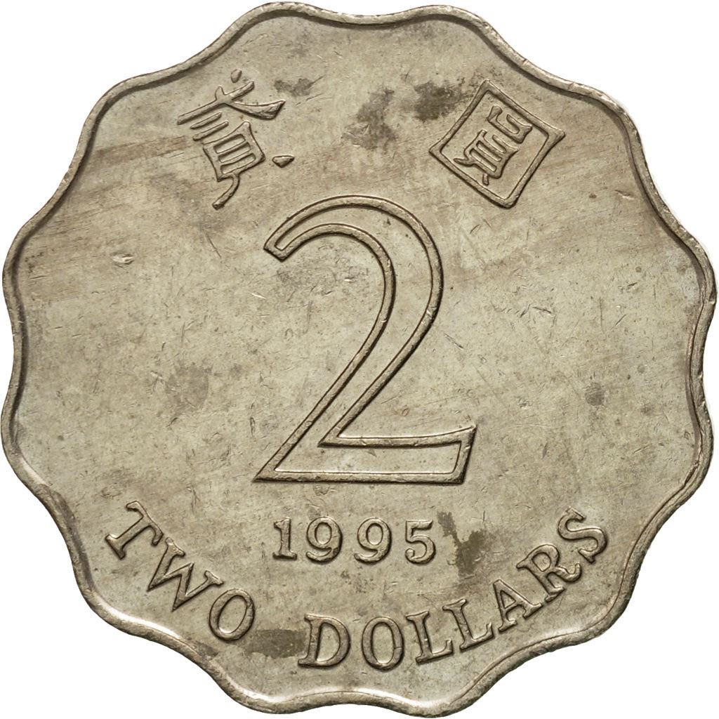 Hong Kong | 2 Dollars Coin | Orchid flower | Km:64 | 1993 - 2019