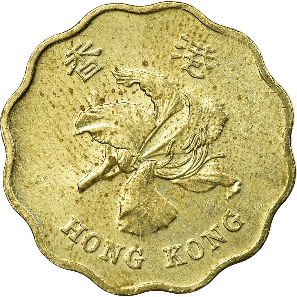 Hong Kong | 20 Cents Coin | Orchid flower | Km:67 | 1993 - 1998