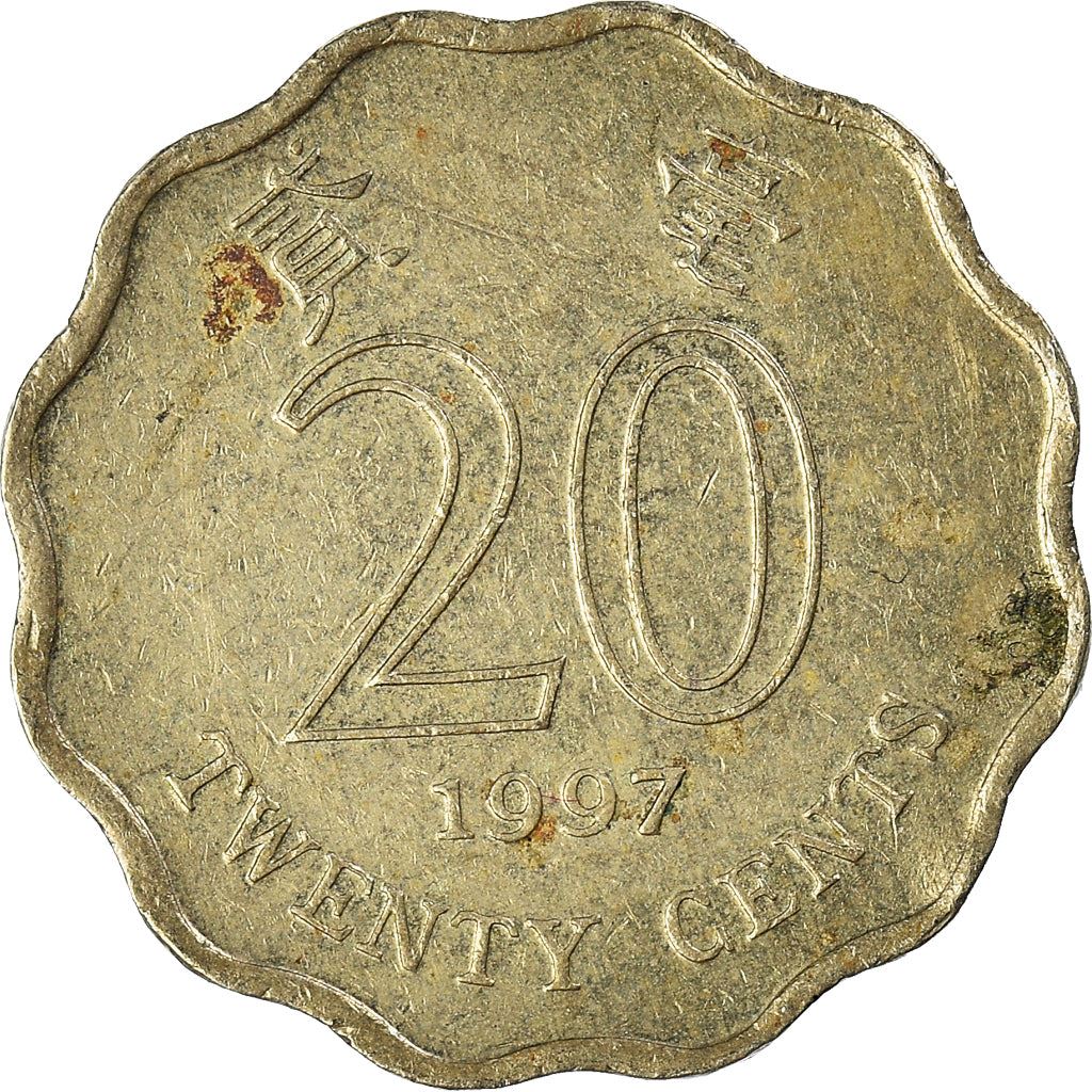 Hong Kong | 20 Cents Coin | Orchid flower | Km:67 | 1993 - 1998