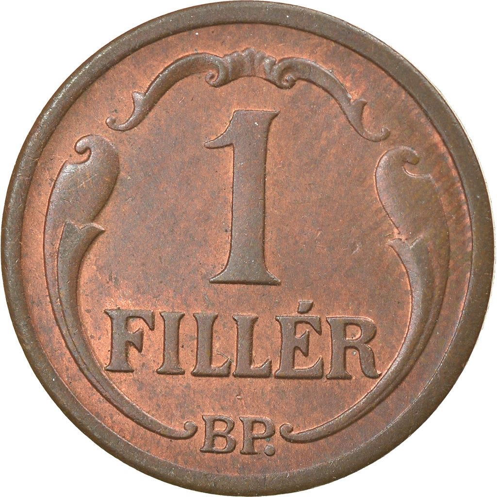 Hungary 1 Filler Coin | Miklos Horthy | Crown | KM505 | 1926 - 1939