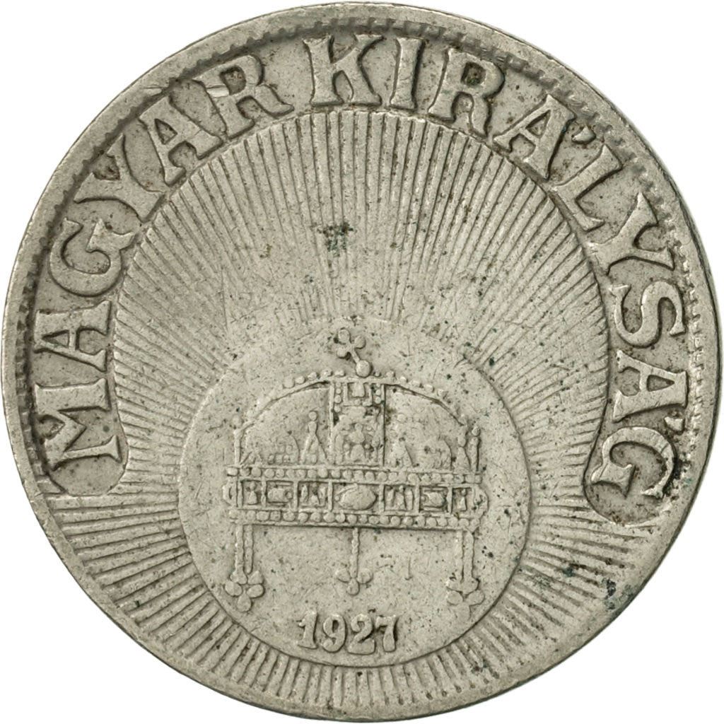 Hungary 10 Filler Coin | Miklos Horthy | Saint Stephen Crown | KM507 | 1926 - 1940