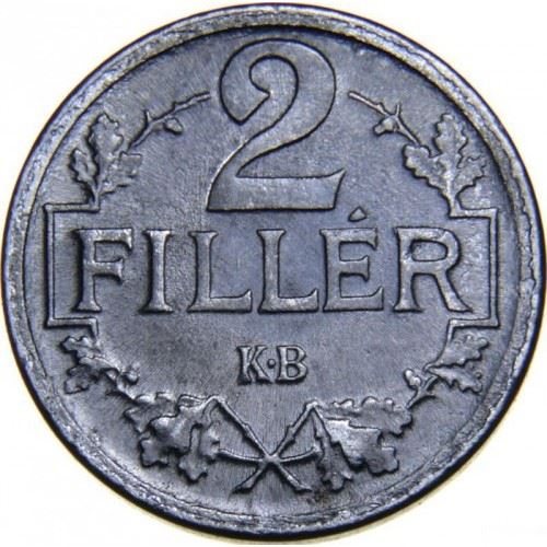 Hungary 2 Filler Coin | Holy Crown | KM497 | 1916 - 1918