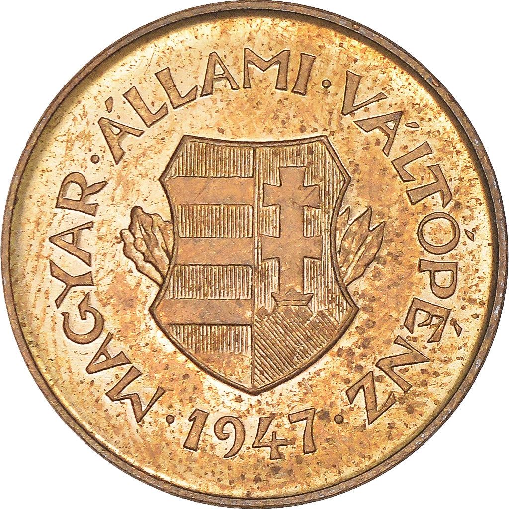 Hungary | 2 Filler Coin | Lajos Kossuth | KM529 | 1946 - 1947