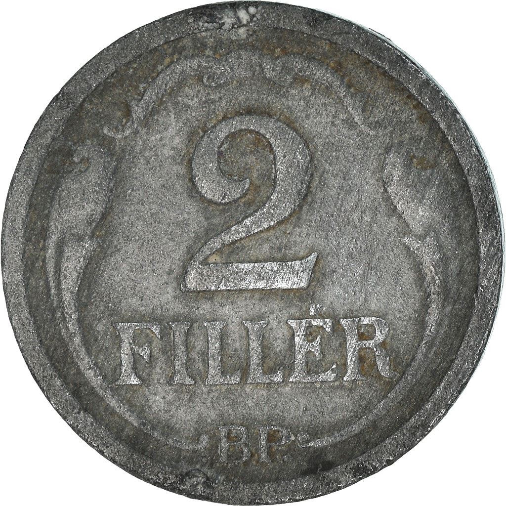 Hungary 2 Filler Coin | Miklos Horthy | Crown | KM519 | 1943 - 1944