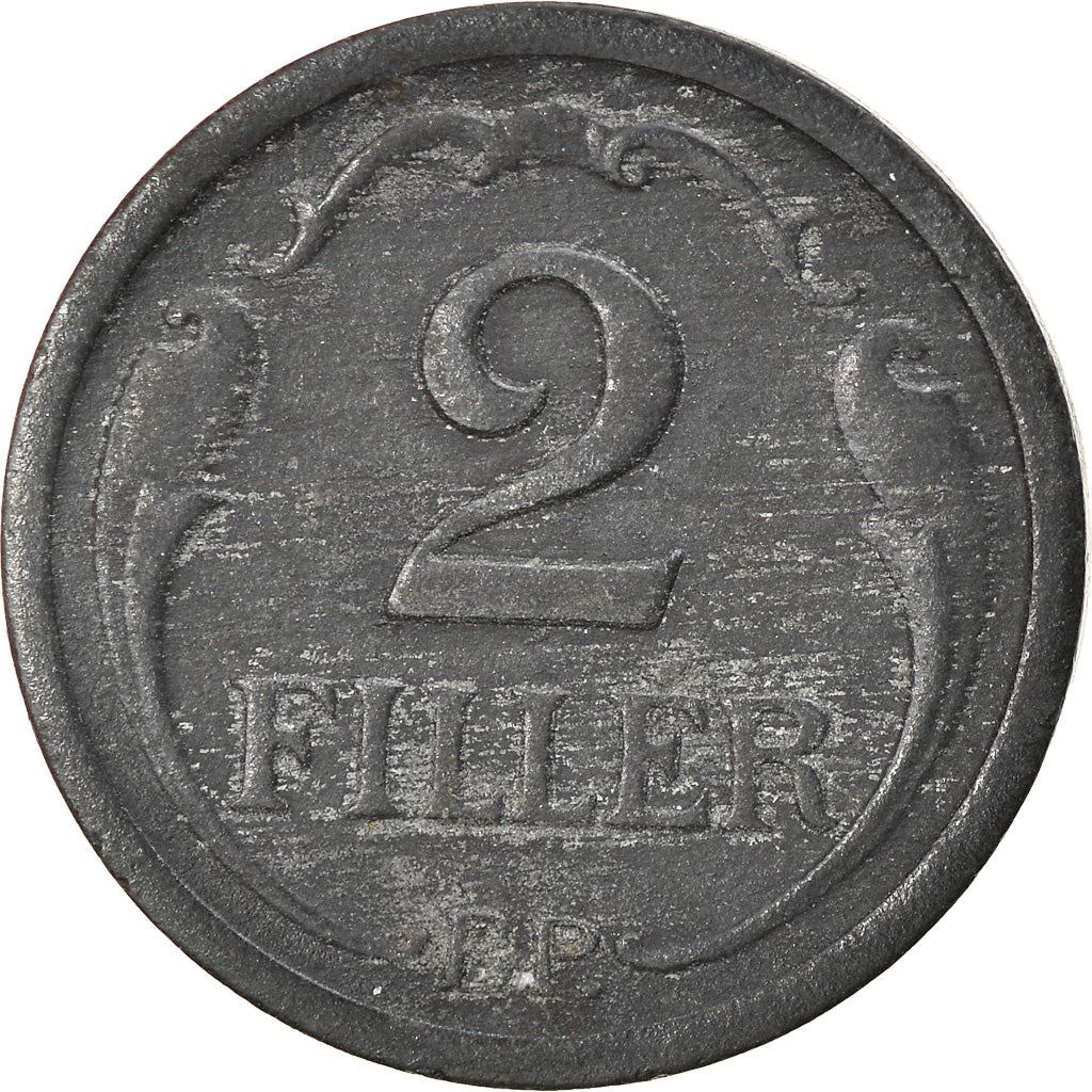 Hungary 2 Filler Coin | Miklos Horthy | Crown | KM519 | 1943 - 1944