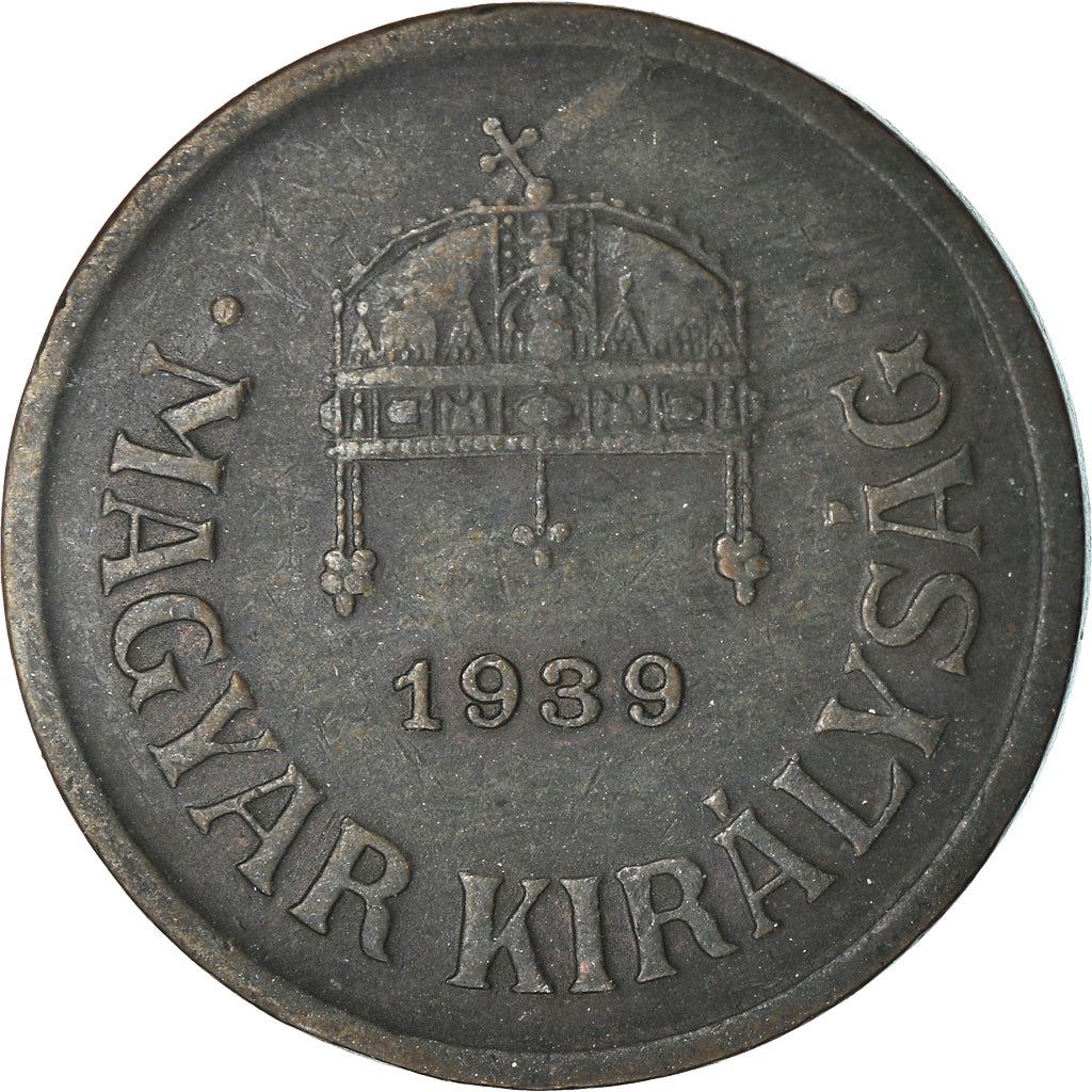 Hungary 2 Filler Coin | Miklos Horthy | Saint Stephen Crown | KM506 | 1926 - 1940