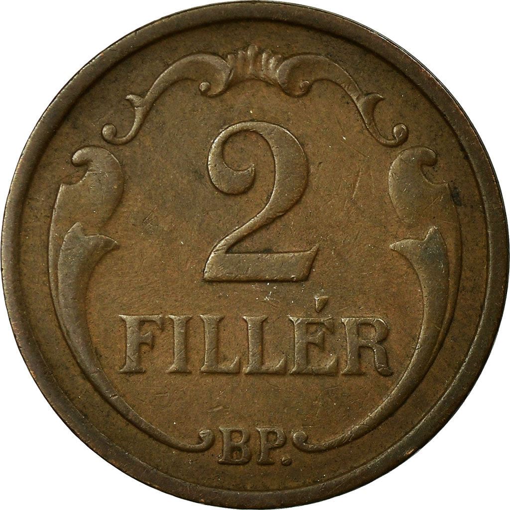 Hungary 2 Filler Coin | Miklos Horthy | Saint Stephen Crown | KM506 | 1926 - 1940