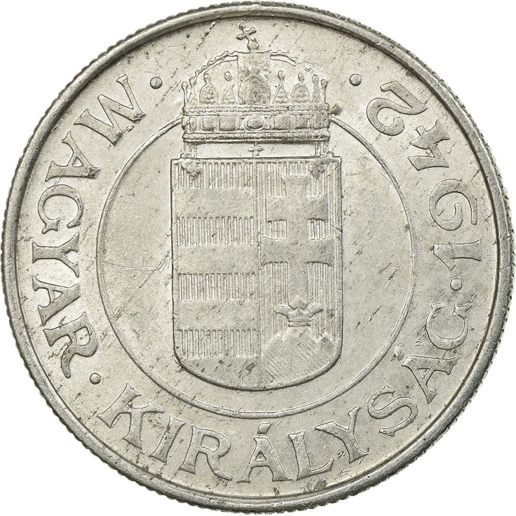 Hungary | 2 Pengo Coin | Miklos Horthy | KM522 | 1941 - 1943