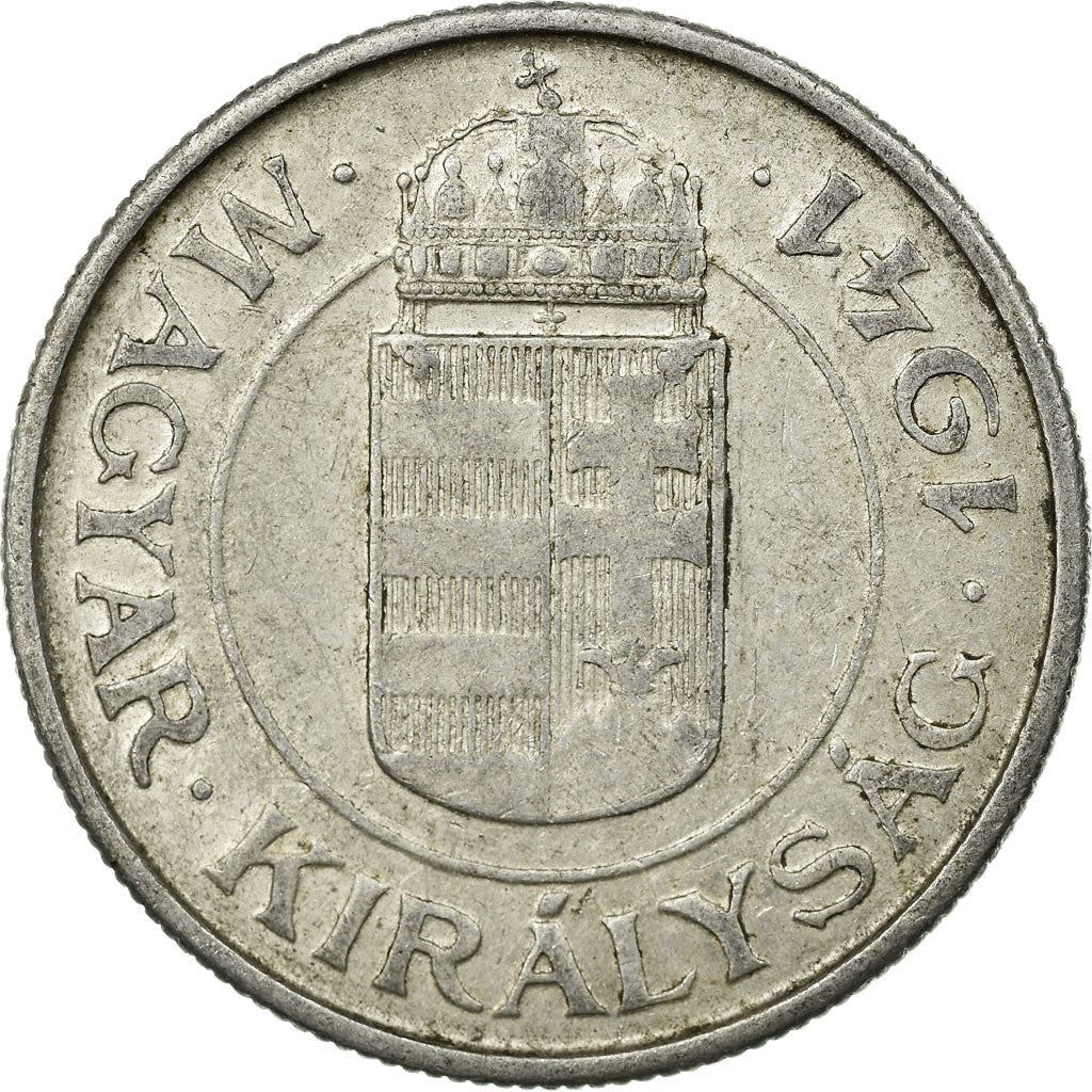 Hungary | 2 Pengo Coin | Miklos Horthy | KM522 | 1941 - 1943