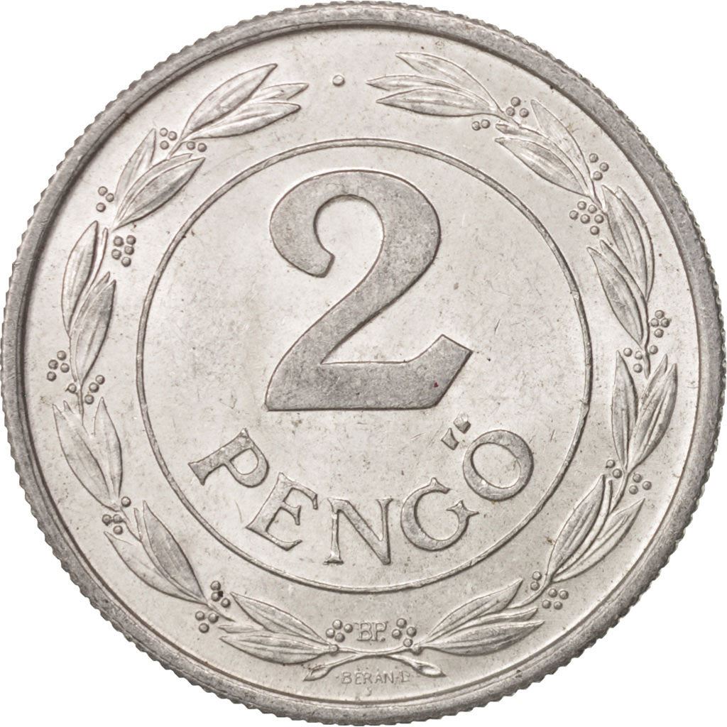 Hungary | 2 Pengo Coin | Miklos Horthy | KM522 | 1941 - 1943