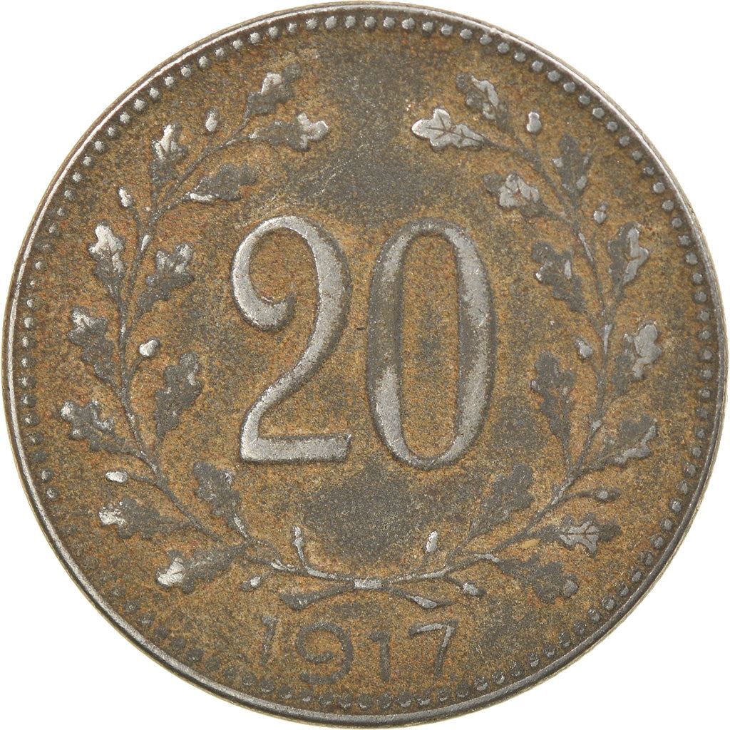 Hungary 20 Filler Coin | Saint Stephen Crown | KM498 | 1916 - 1922