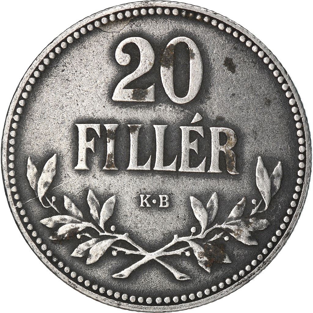 Hungary 20 Filler Coin | Saint Stephen Crown | KM498 | 1916 - 1922