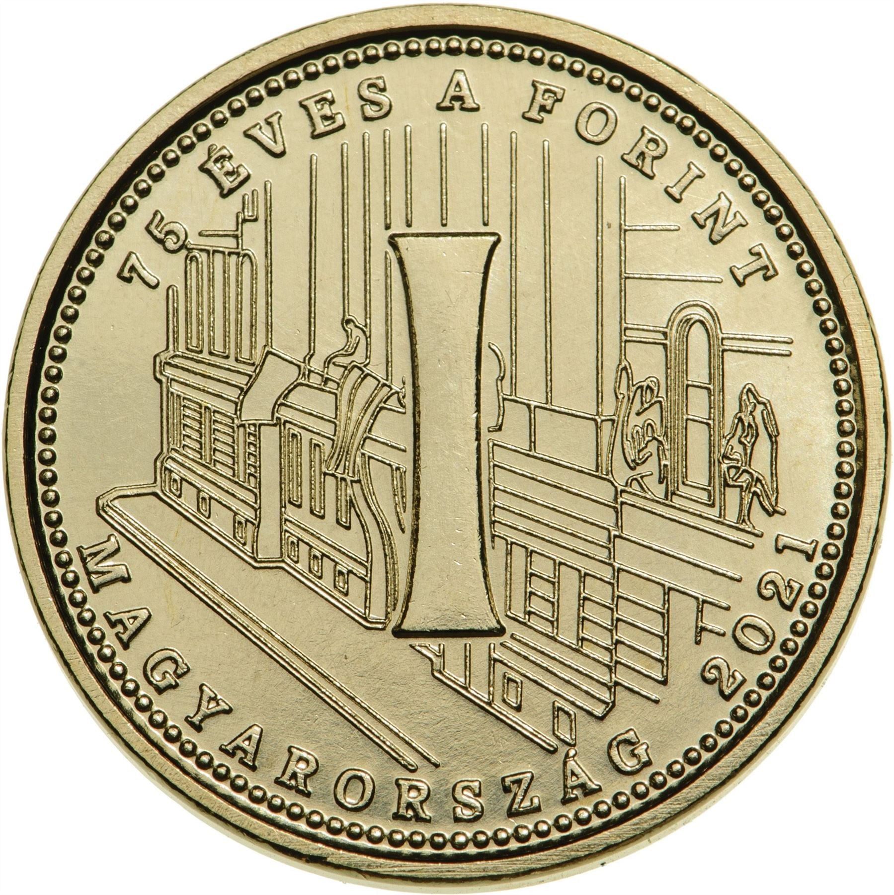 Hungary | 5 Forint Coin | 75 Years of the Forint - I | KM1017 | 2021