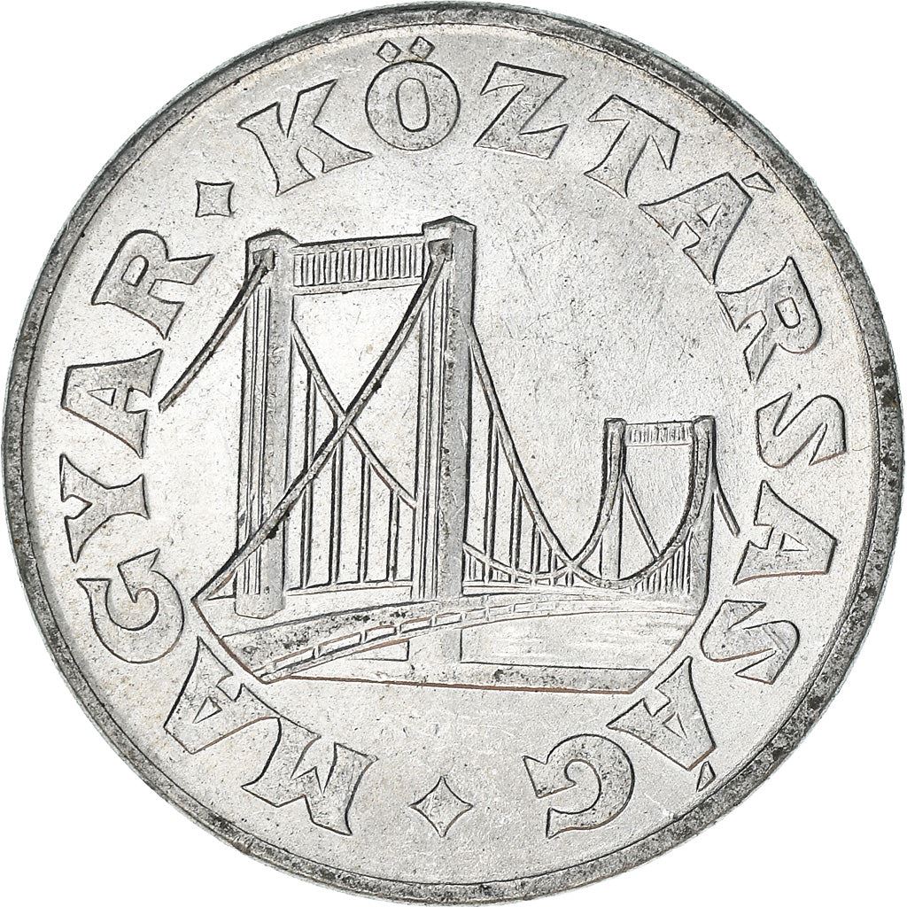 Hungary 50 Filler Coin | Erzsebet Bridge | Budapest | KM677 | 1990 - 1999