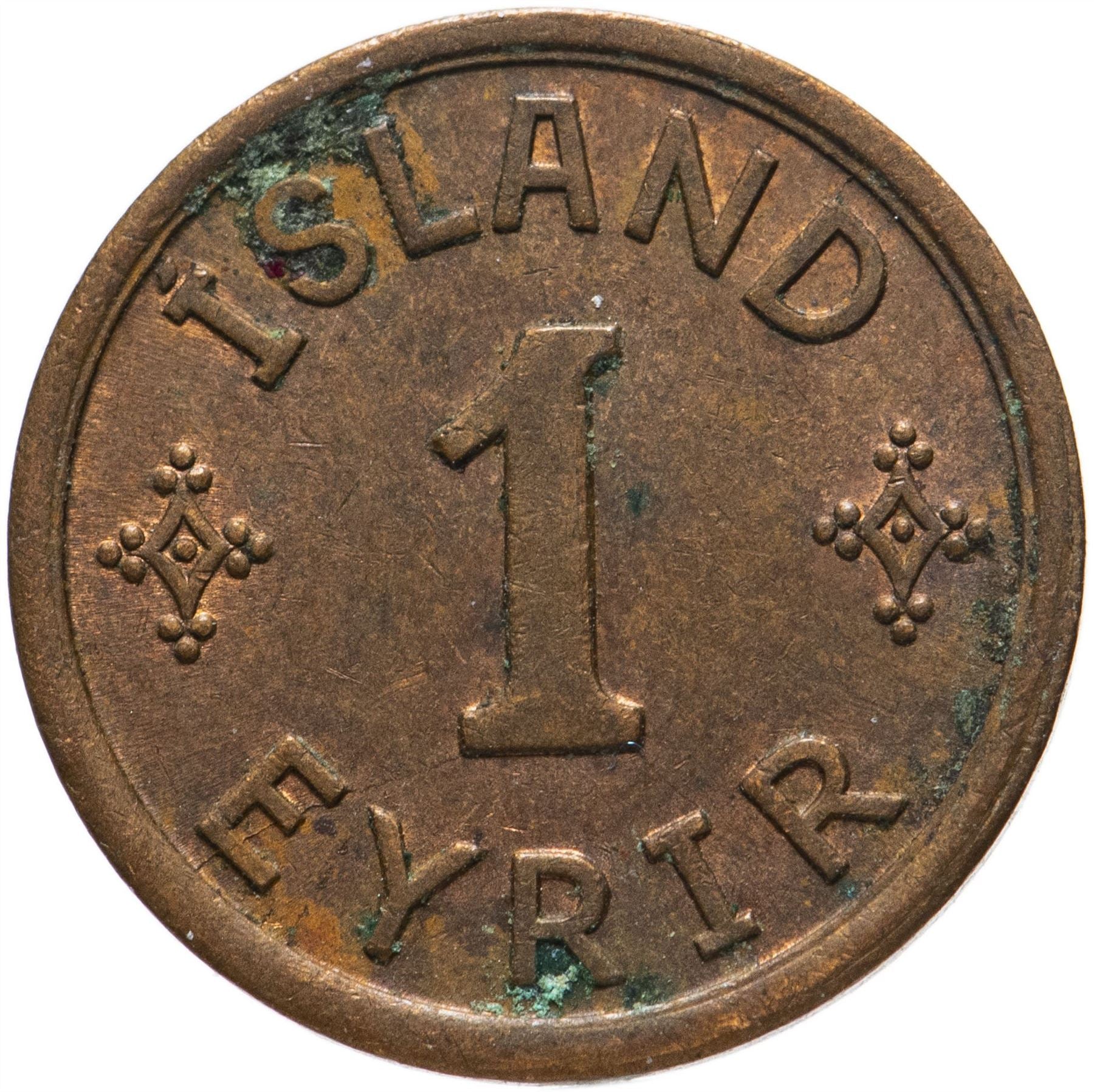 Iceland 1 Eyrir Coin | Christian X | KM5 | 1926 - 1942