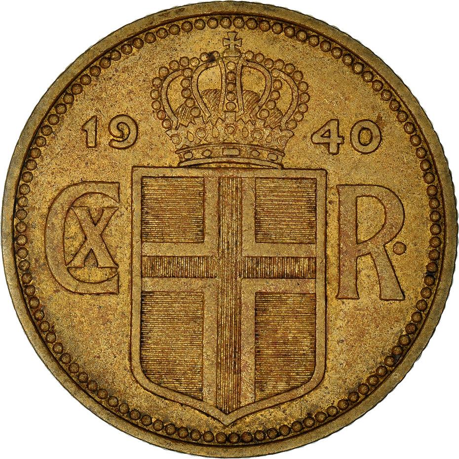 Iceland 1 Krona Coin | Christian X | KM3 | 1925 - 1940