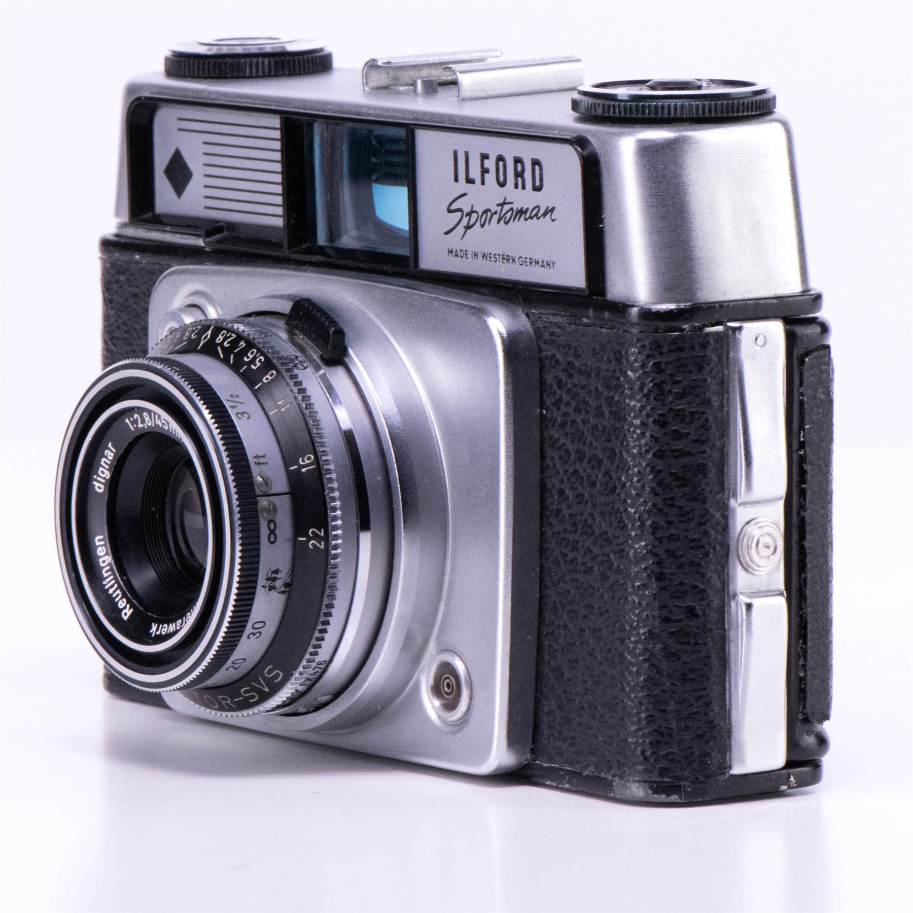 Ilford Sportsman Mk.4 Model Camera | 45mm f2.8 lens | White | Germany | 1959