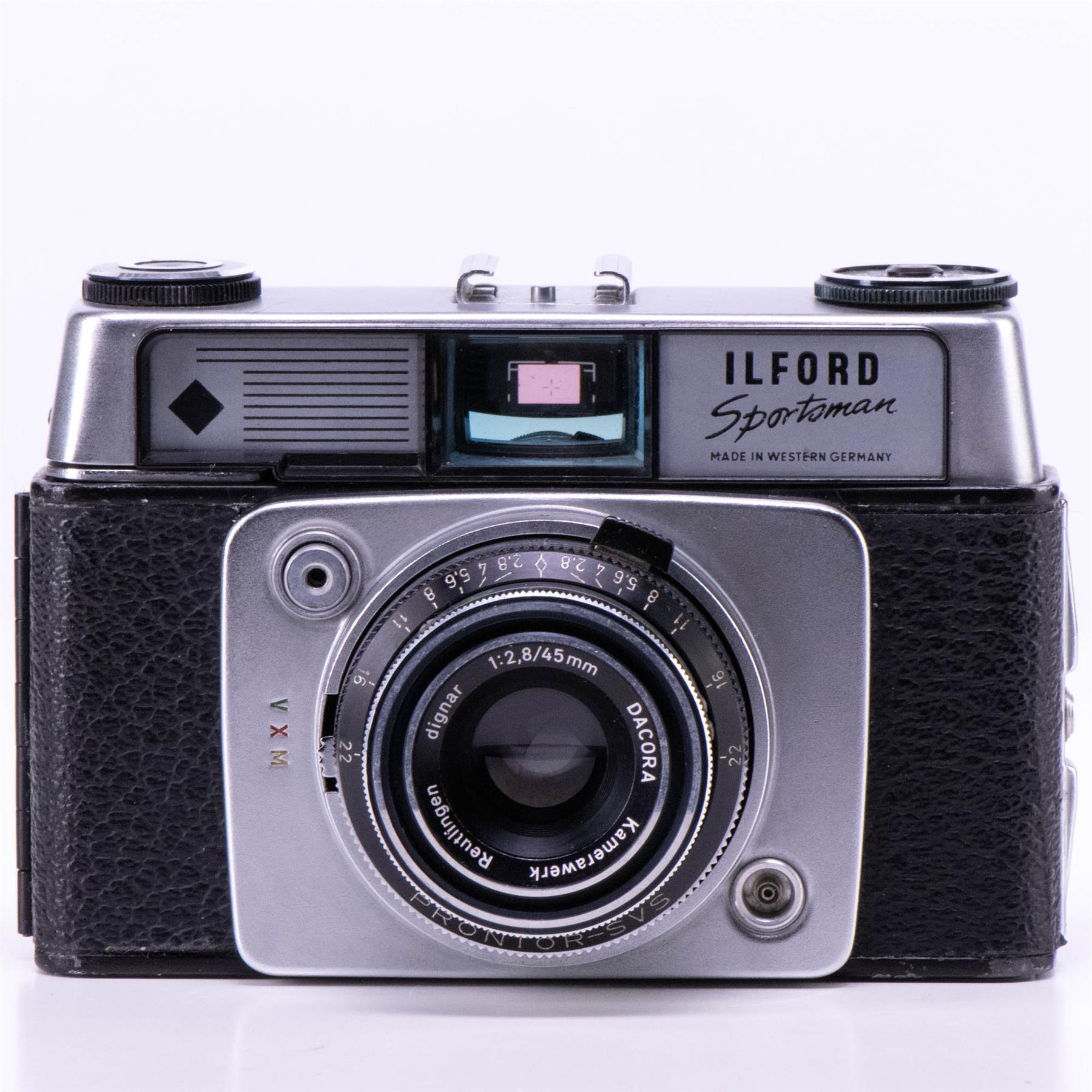 Ilford Sportsman Mk.4 Model Camera | 45mm f2.8 lens | White | Germany | 1959