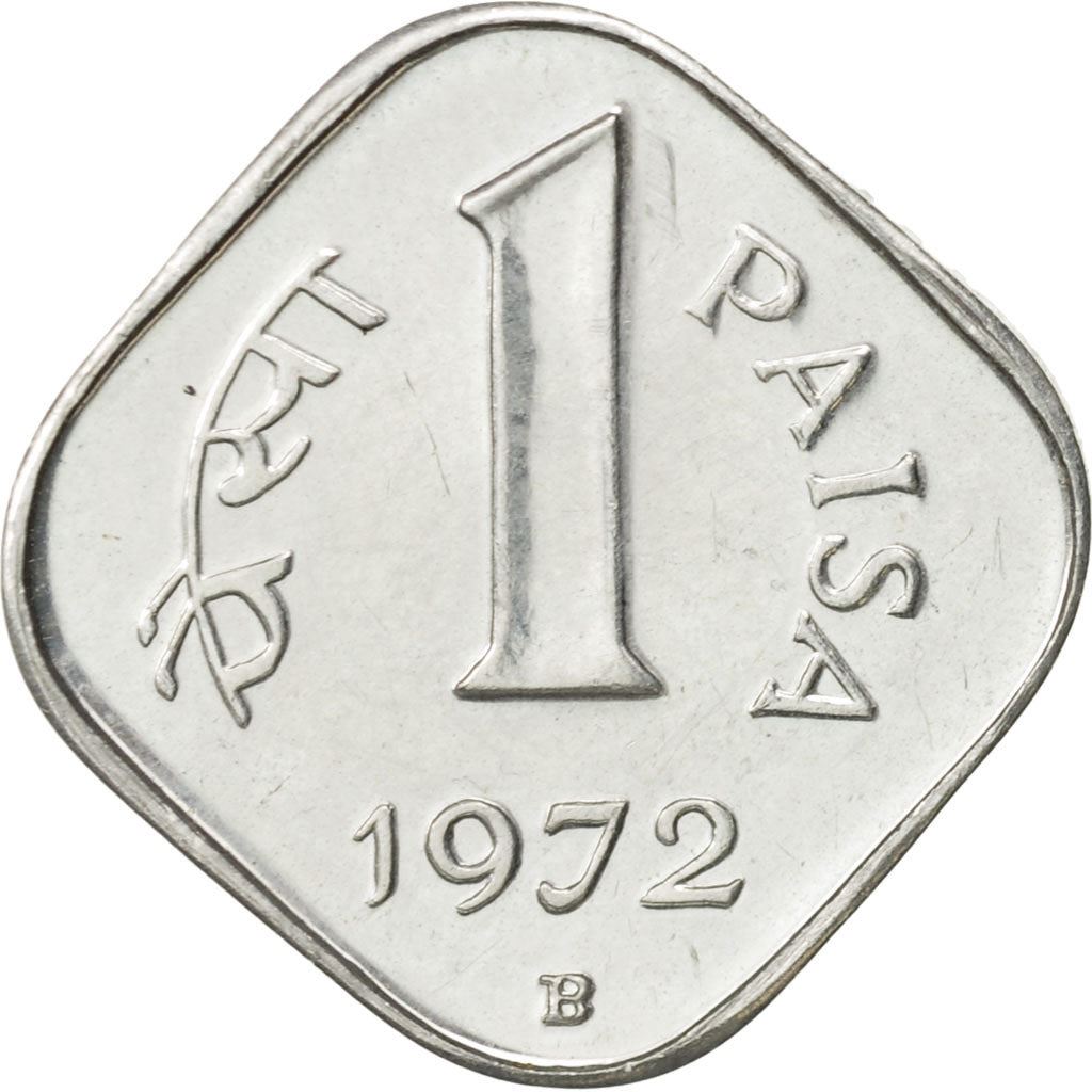 India | 1 Paisa Coin | Ashoka lion | Km:10 | 1965 - 1981