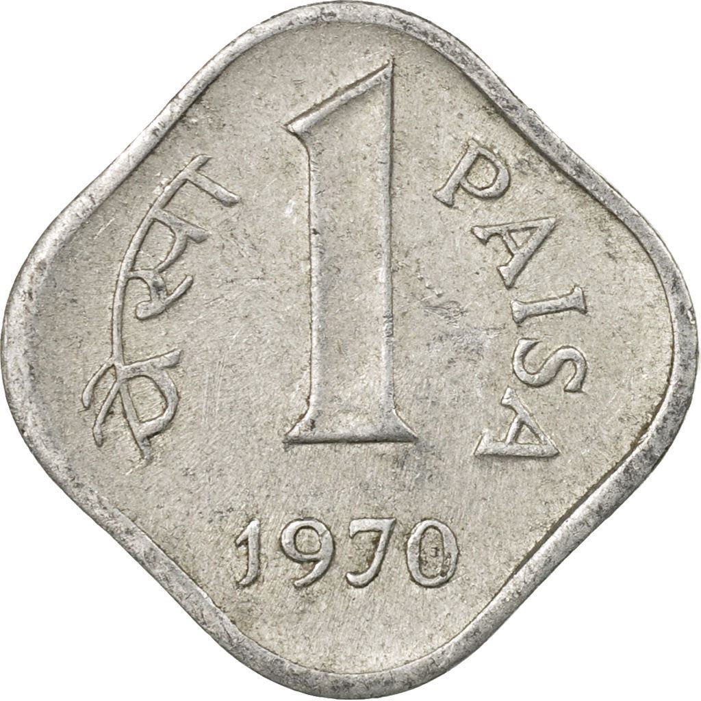 India | 1 Paisa Coin | Ashoka lion | Km:10 | 1965 - 1981