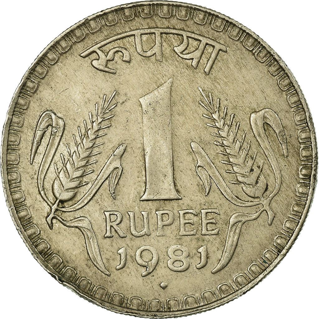 India | 1 Rupee Coin | Ashoka Lion | Km:78 | 1975 - 1982