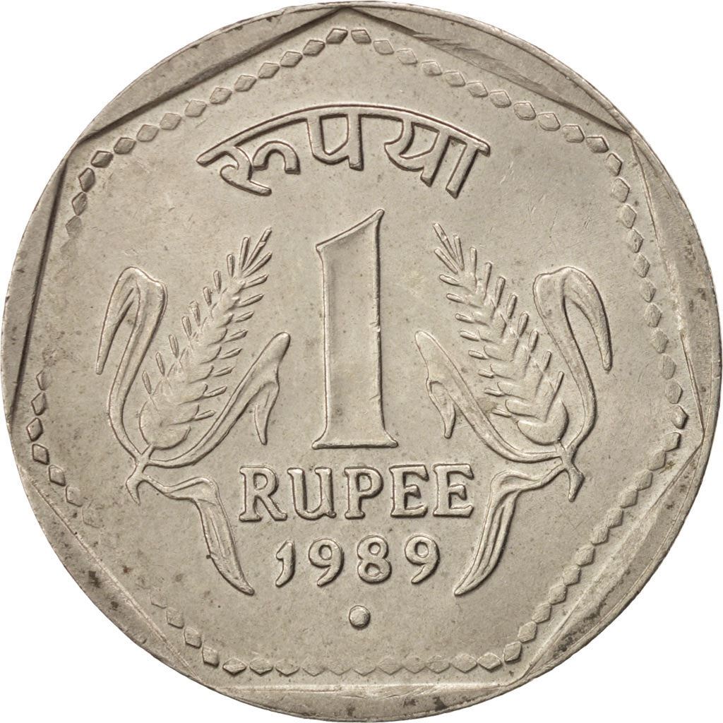 India | 1 Rupee Coin | Asoka Lion | Km:79 | 1983 - 1991