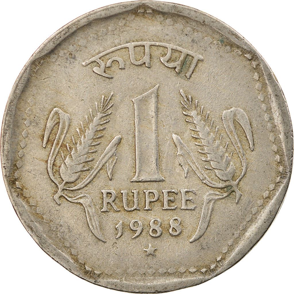 India | 1 Rupee Coin | Asoka Lion | Km:79 | 1983 - 1991