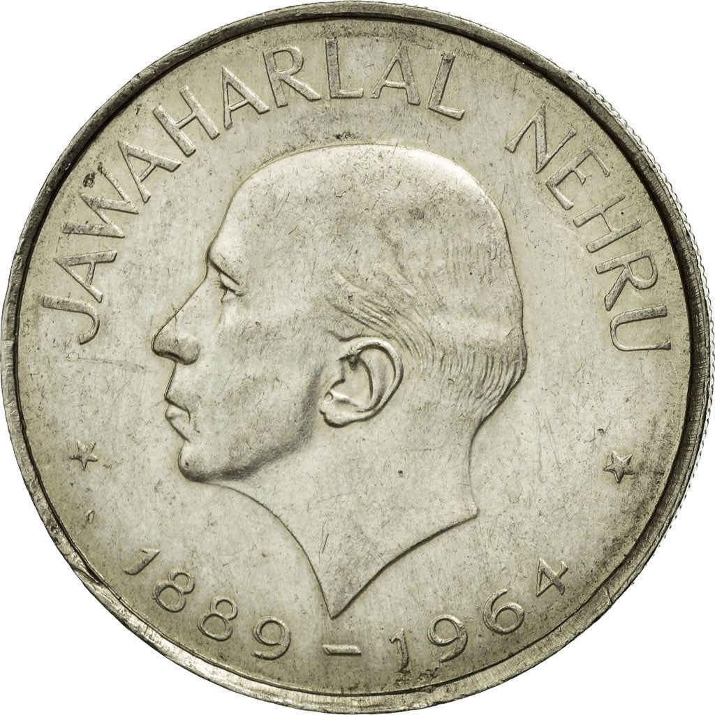 India | 1 Rupee Coin | Jawaharlal Nehru | Km:76 | 1964