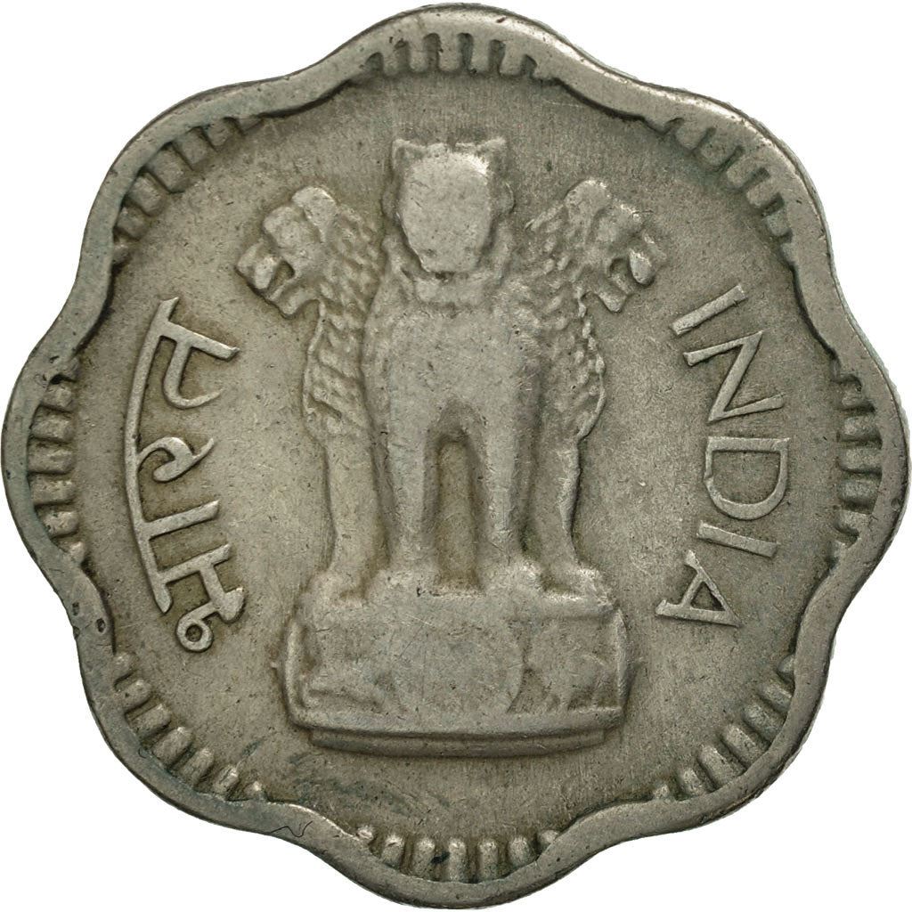 India | 10 Naye Paise Coin | Ashoka Lion | Km:24.1 | 1957