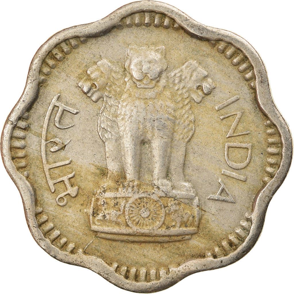 India | 10 Naye Paise Coin | Ashoka lion | Km:24.1 | 1957 - 1963