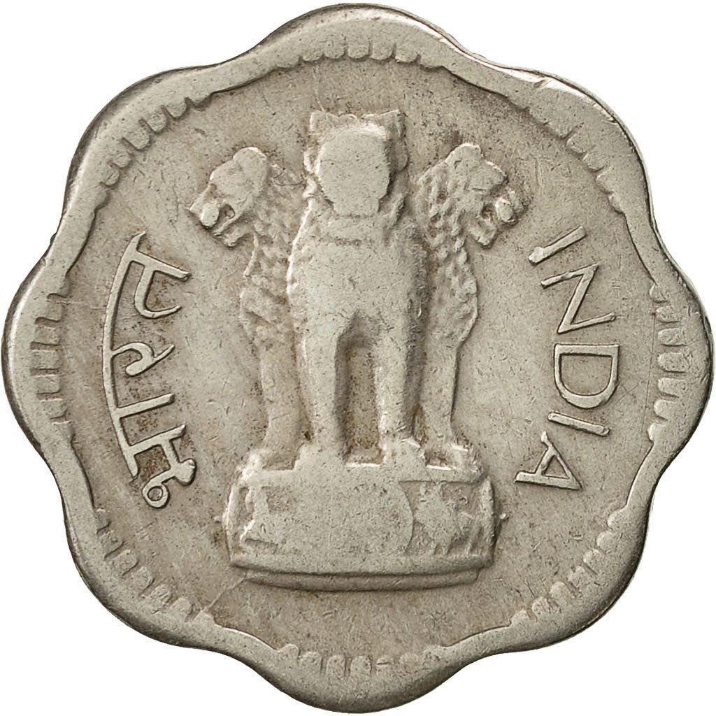 India | 10 Paise Coin | Ashoka lion | Km:25 | 1964 - 1967