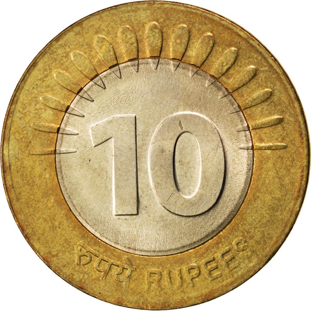 India | 10 Rupees Coin | Ashoka Lion | Km:363 | 2008 - 2010