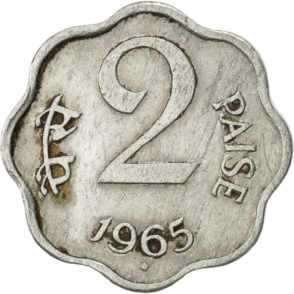 India | 2 Paise Coin | Ashoka lion | Km:13 | 1965 - 1981