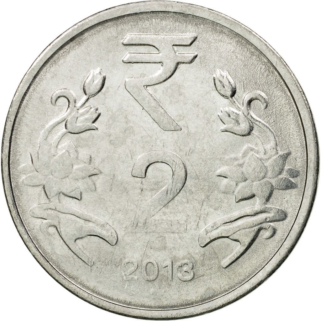 India | 2 Rupees Coin | Lotus flowers | Km:395 | 2011 - 2019