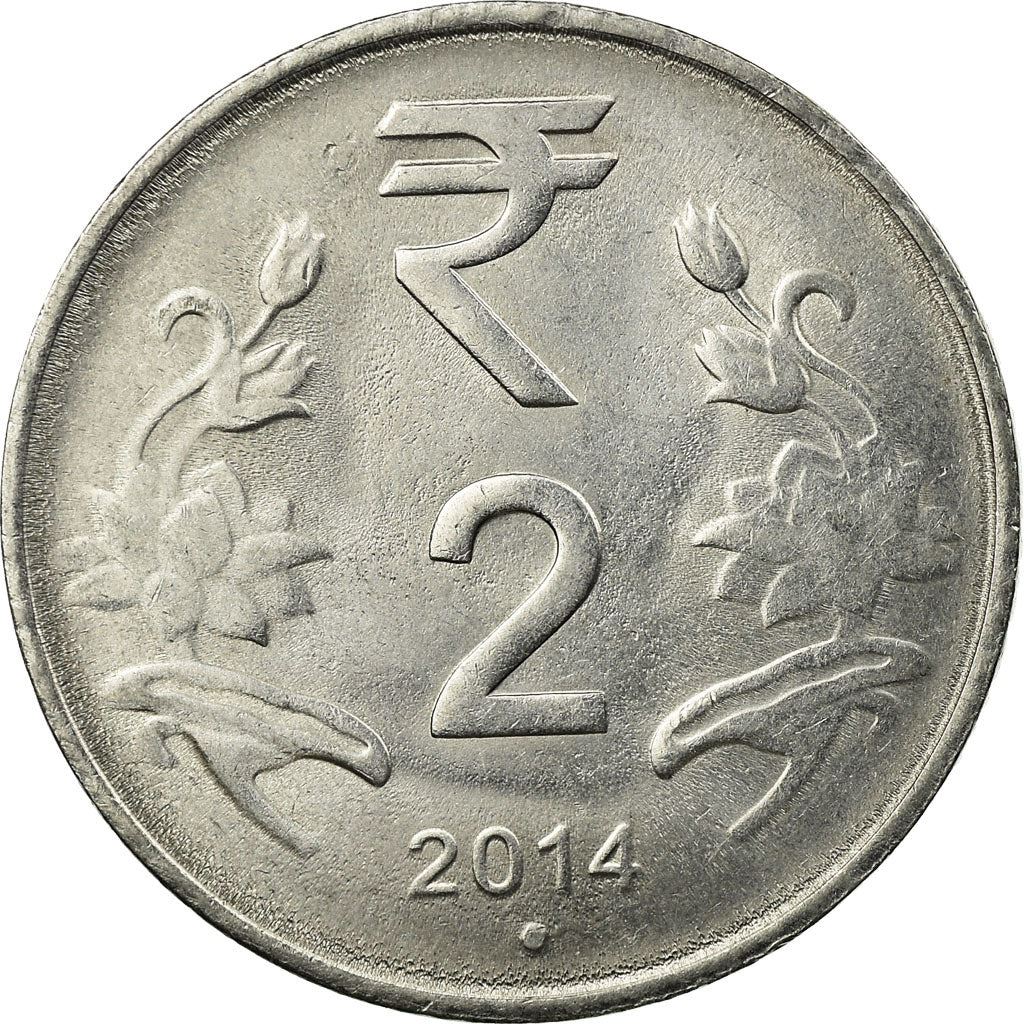 India | 2 Rupees Coin | Lotus flowers | Km:395 | 2011 - 2019