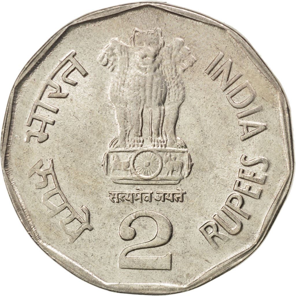 India | 2 Rupees Coin | Sant Tukaram | Km:305 | 2002