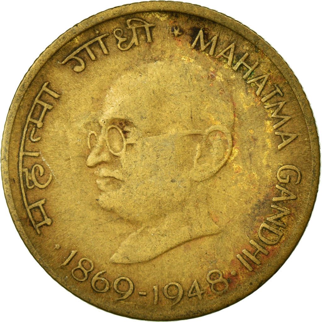 India | 20 Paise Coin | Gandhi | Km:42 | 1969