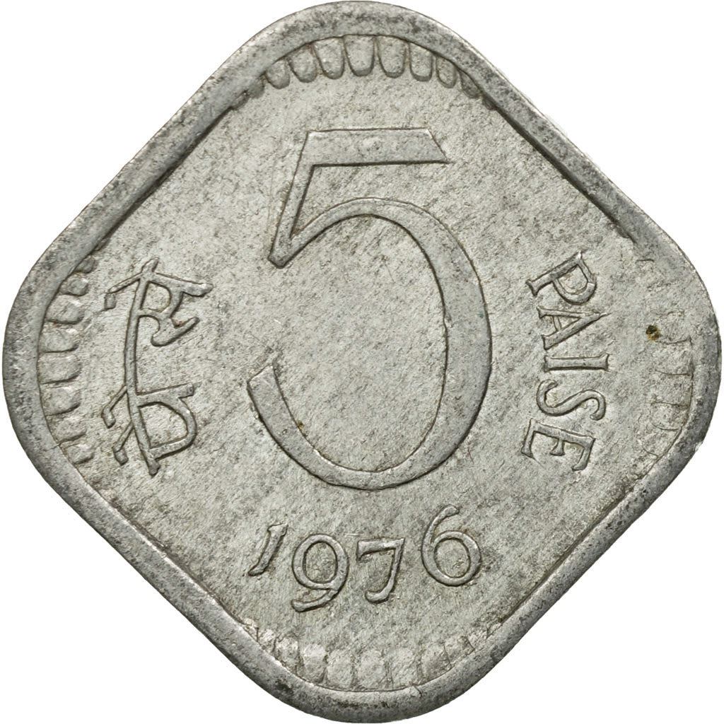 India | 5 Paise Coin | Ashoka Lion | Km:18 | 1972 - 1984