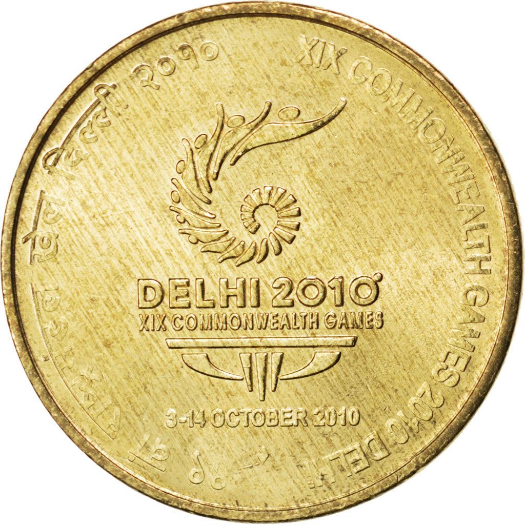 India | 5 Rupees Coin | Commonwealth Games | Km:391 | 2010