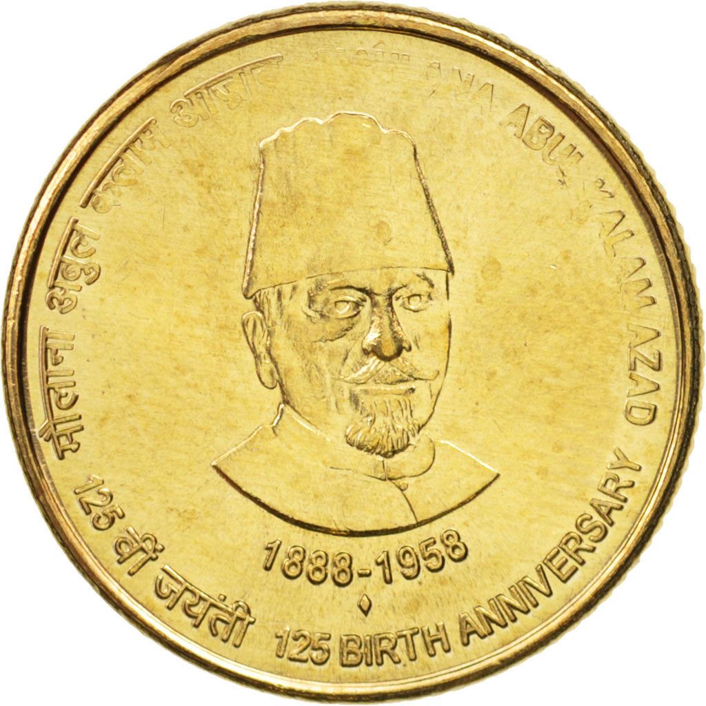 India | 5 Rupees Coin | Maulana Abul Kalam Azad | Km:432 | 2013