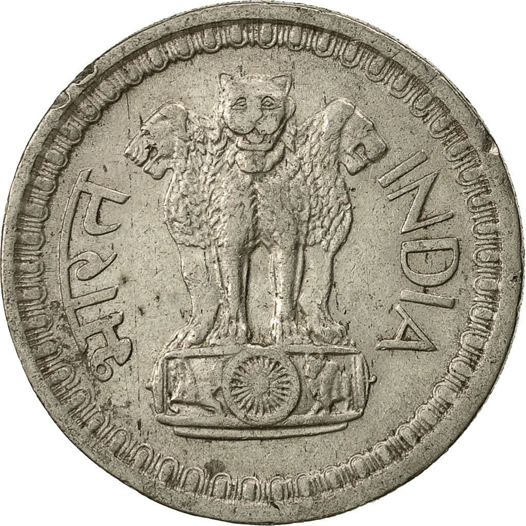 India | 50 Paise Coin | Asoka lion | Km:58.1 | 1964 - 1971